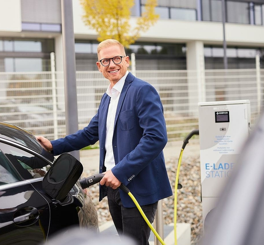Eine E-Ladestation am Standort Schützenstraße in Ravensburg
