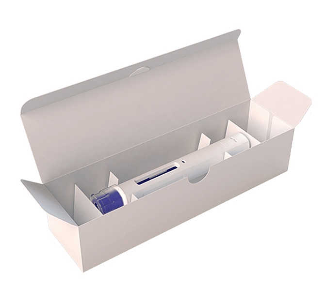 Autoinjector in Faltschachtel