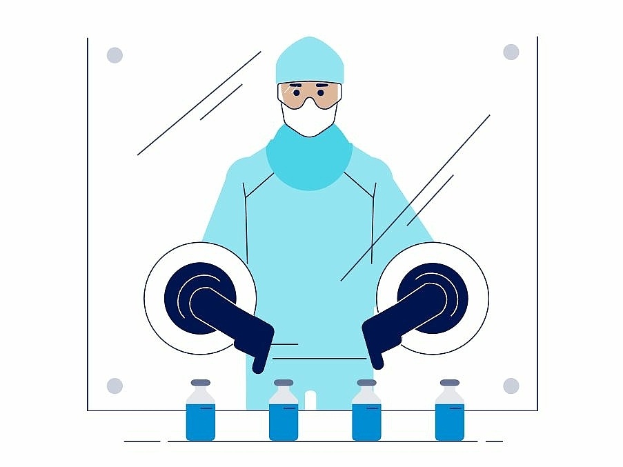 Illustration aseptic production