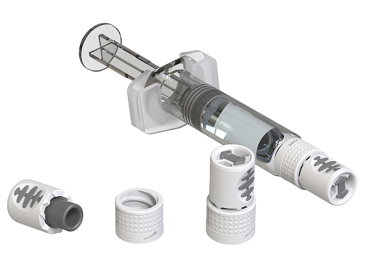 Spritze mit V-OVS next Verschluss