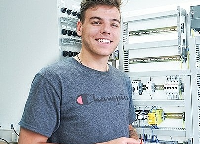 Niklas Bucher, Auszubildender Elektroniker für Automatisierungstechnik