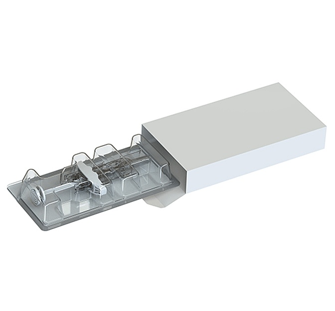 Blisterverpacktes Safety Device in Tray