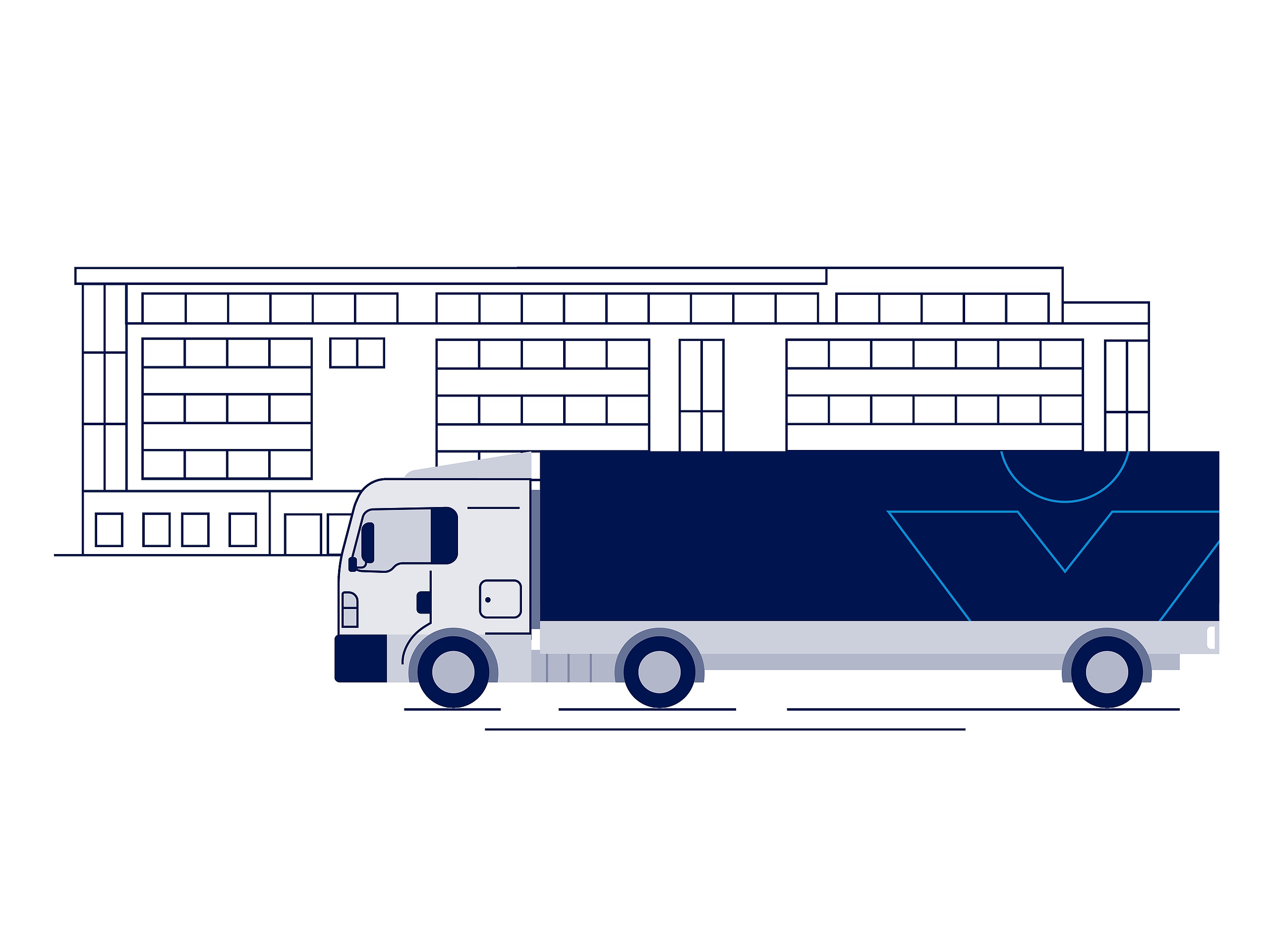 Illustration Logistik weiß 