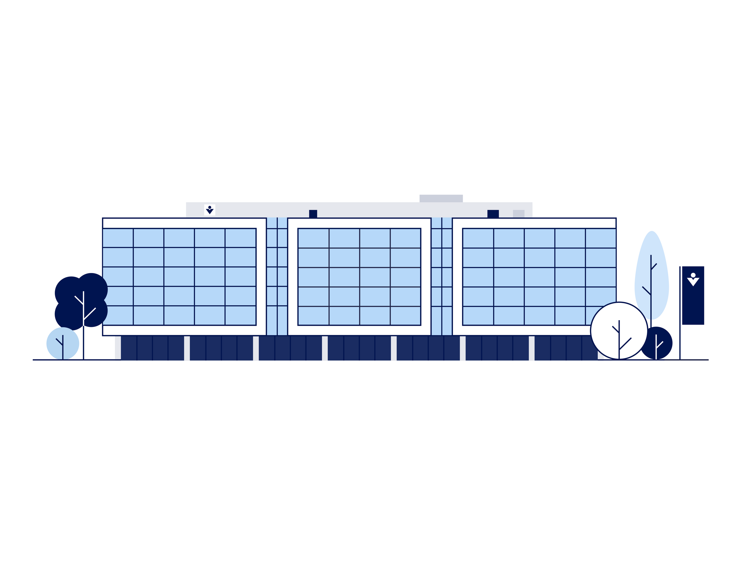 Illustration Headquarter Gebäude weiß 