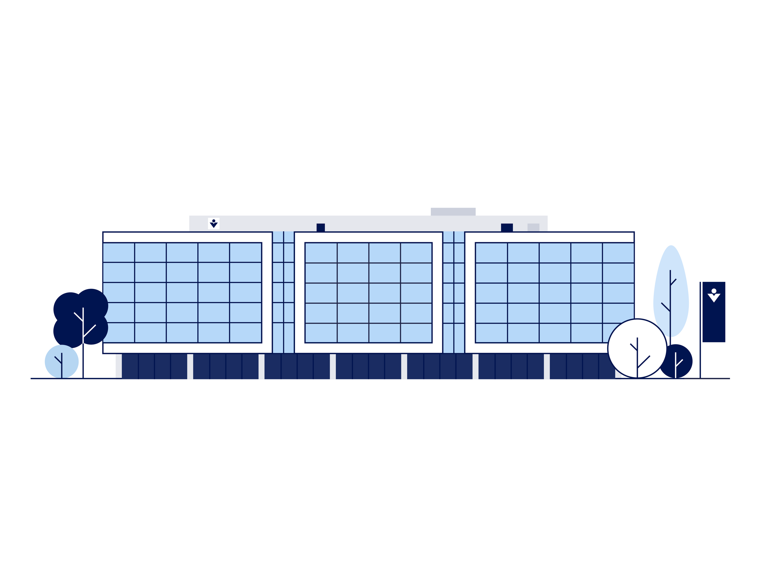 Illustration Headquarter Gebäude weiß 