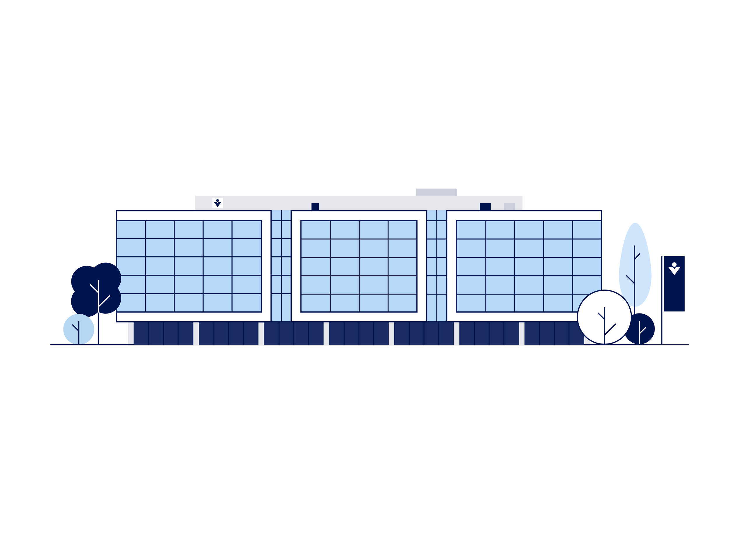 Illustration Headquarter Gebäude weiß 