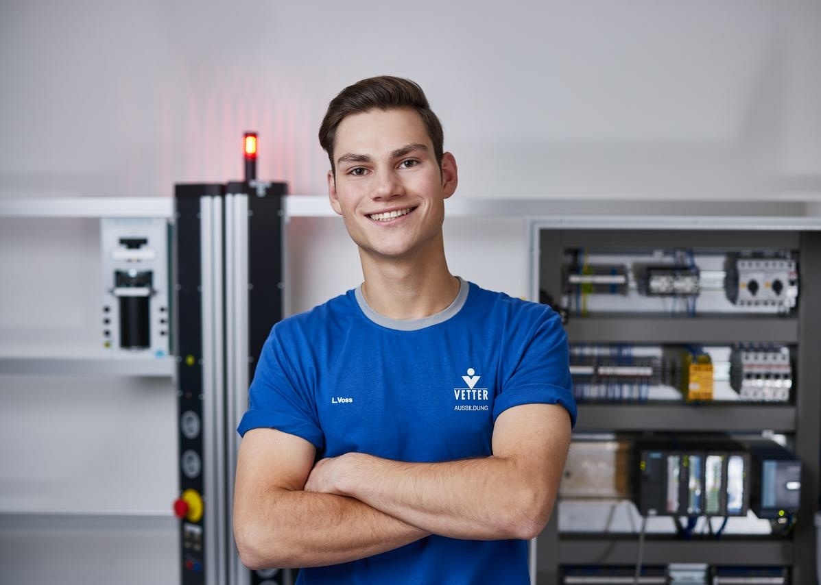 Portraitbild von einem Auszubildenden 