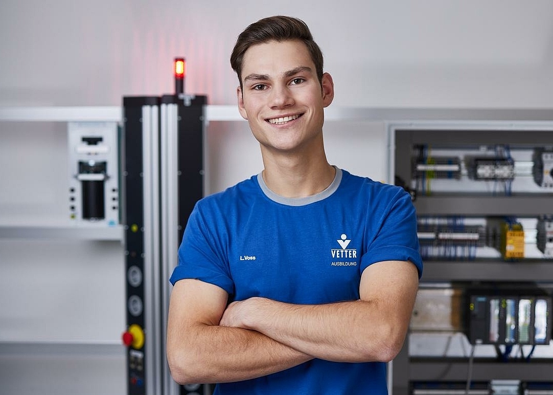 Portraitbild von einem Auszubildenden 