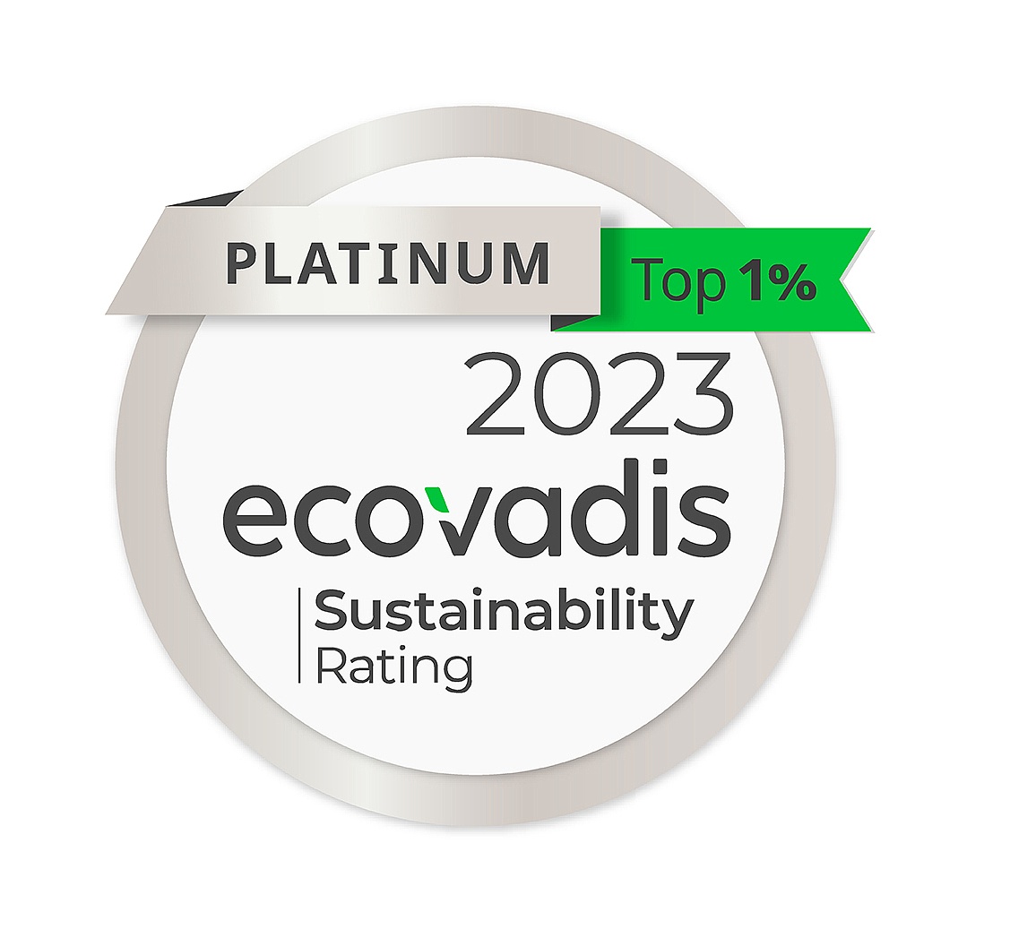 Logo ecovadis platinum 2023