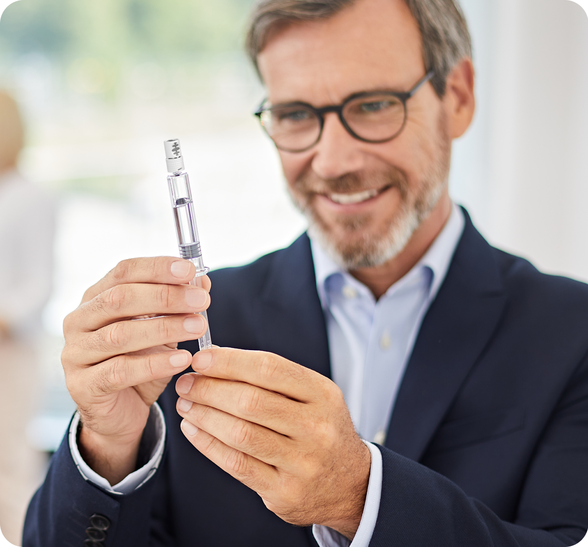Syringe with V-OVS Next