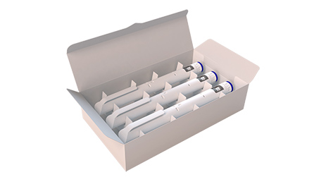 Injectable drug product in carton package