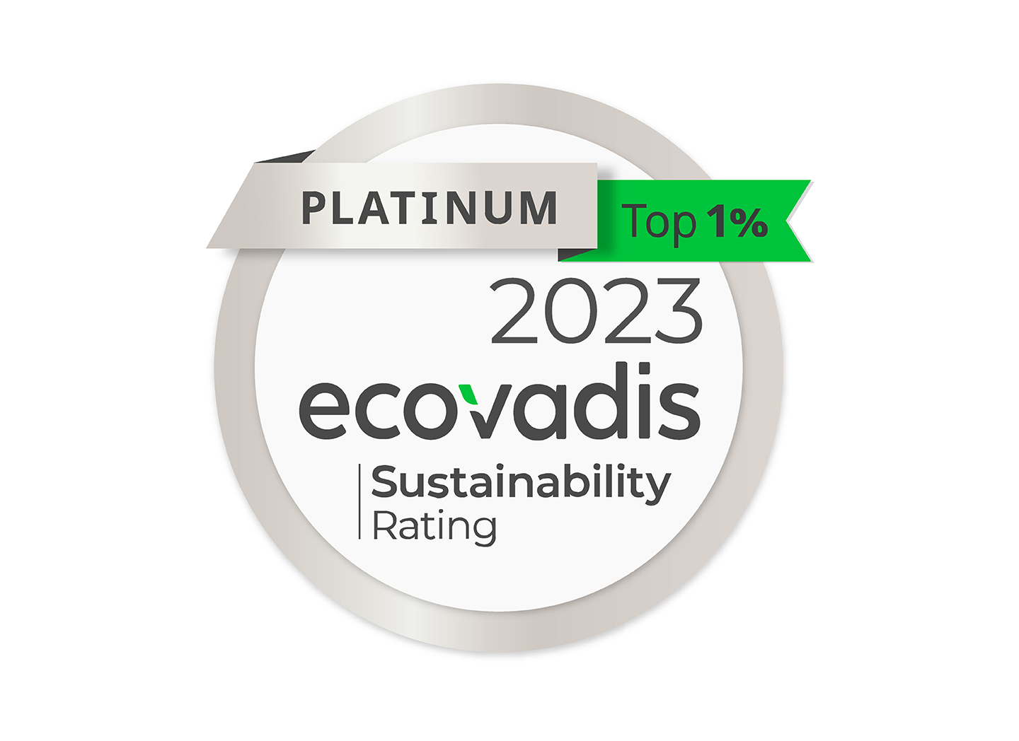 Logo ecovadis platinum 2023