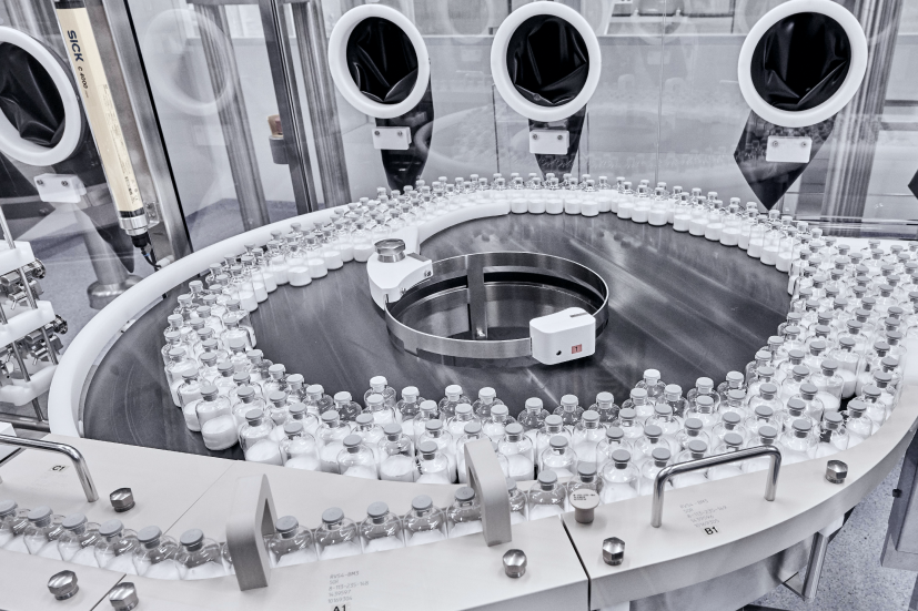 Commercial drug products in a clean room