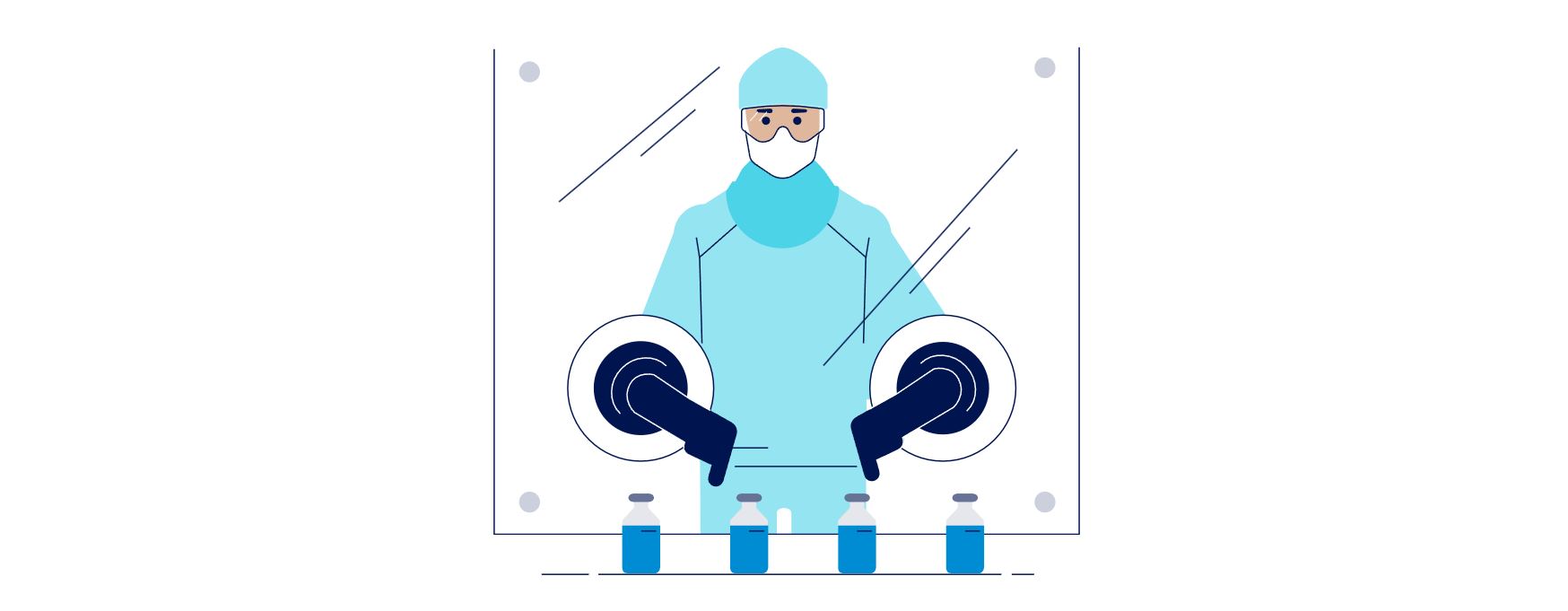 Illustration aseptische Produktion weiß 