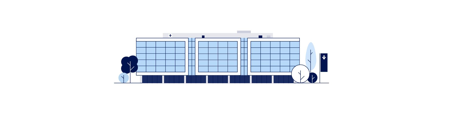 Illustration Headquarter Gebäude weiß 