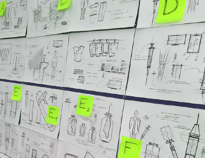 pharmaceutical product development and design sketches